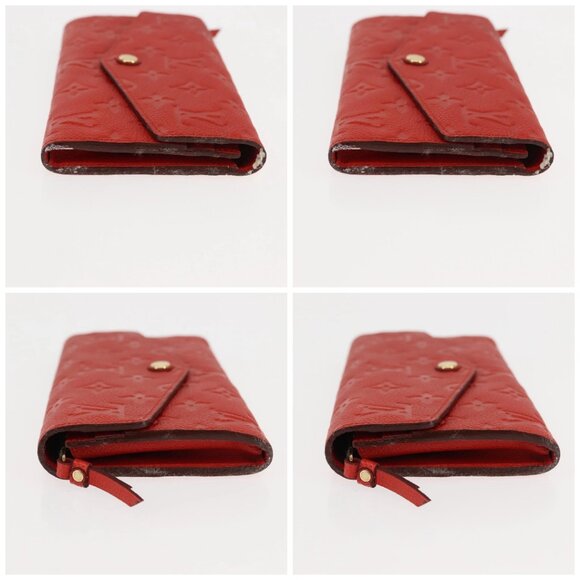 LOUIS VUITTON Monogram Empreinte Portefeuille Curieuse Red M60300 Auth bs29504 - Picture 16 of 16